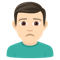 Man Frowning- Light Skin Tone emoji on Emojione